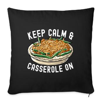 Casserole de haricots verts - Housse de coussin décorative 45 x 45 cm - noir - Devant