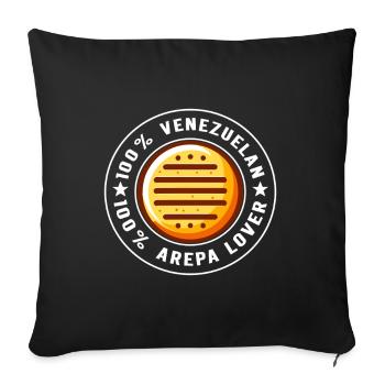 Venezolanische Arepas - Sofakissenbezug 45 x 45 cm - Schwarz - Vorne