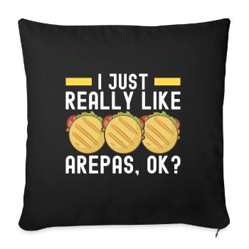 Venezolanische Arepas - Sofakissenbezug 45 x 45 cm - Schwarz - Vorne