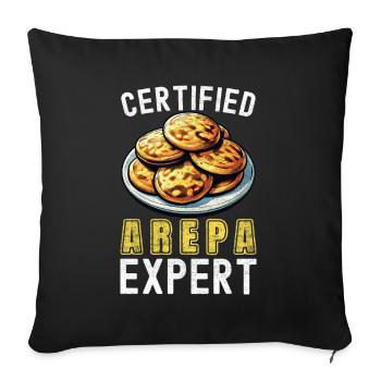 Venezuelan Arepas - Sofa pillowcase 17,3'' x 17,3'' (45 x 45 cm) - black - Front