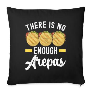 Venezolanische Arepas - Sofakissenbezug 45 x 45 cm - Schwarz - Vorne