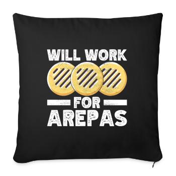 Venezolanische Arepas - Sofakissenbezug 45 x 45 cm - Schwarz - Vorne