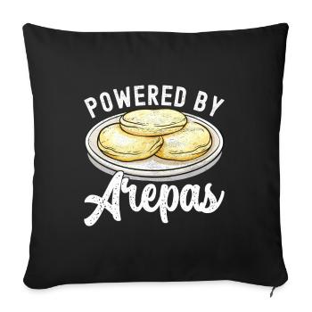 Venezuelan Arepas - Sofa pillowcase 17,3'' x 17,3'' (45 x 45 cm) - black - Front