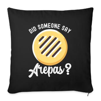 Venezuelan Arepas - Sofa pillowcase 17,3'' x 17,3'' (45 x 45 cm) - black - Front