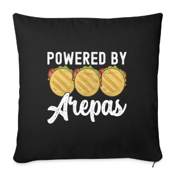 Venezuelan Arepas - Sofa pillowcase 17,3'' x 17,3'' (45 x 45 cm) - black - Front