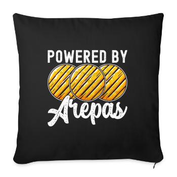 Arepas vénézuélienne - Housse de coussin décorative 45 x 45 cm - noir - Devant