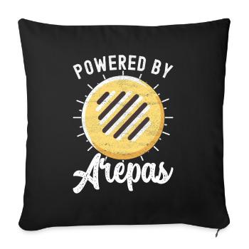 Venezolanische Arepas - Sofakissenbezug 45 x 45 cm - Schwarz - Vorne
