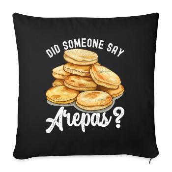 Arepas vénézuélienne - Housse de coussin décorative 45 x 45 cm - noir - Devant
