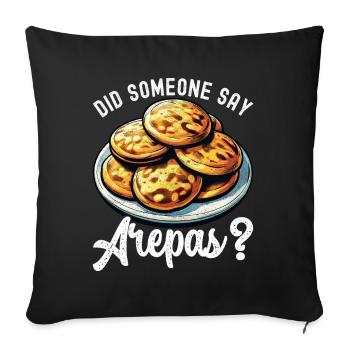 Venezuelan Arepas - Sofa pillowcase 17,3'' x 17,3'' (45 x 45 cm) - black - Front