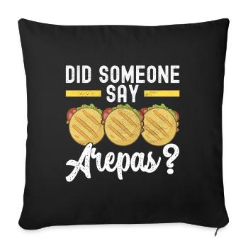 Venezuelan Arepas - Sofa pillowcase 17,3'' x 17,3'' (45 x 45 cm) - black - Front