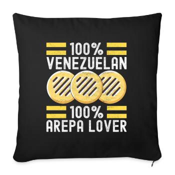 Venezuelan Arepas - Sofa pillowcase 17,3'' x 17,3'' (45 x 45 cm) - black - Front
