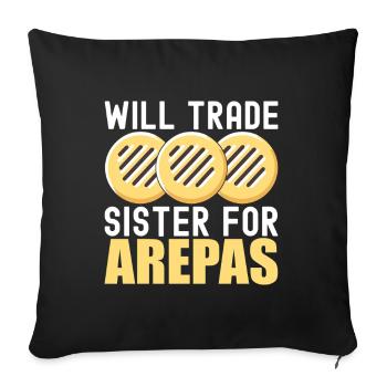 Venezuelan Arepas - Sofa pillowcase 17,3'' x 17,3'' (45 x 45 cm) - black - Front