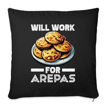 Venezolanische Arepas - Sofakissenbezug 45 x 45 cm - Schwarz - Vorne