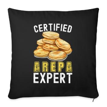 Venezuelan Arepas - Sofa pillowcase 17,3'' x 17,3'' (45 x 45 cm) - black - Front