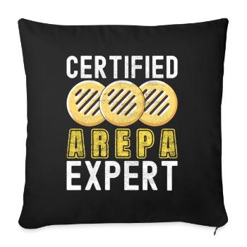 Venezuelan Arepas - Sofa pillowcase 17,3'' x 17,3'' (45 x 45 cm) - black - Front