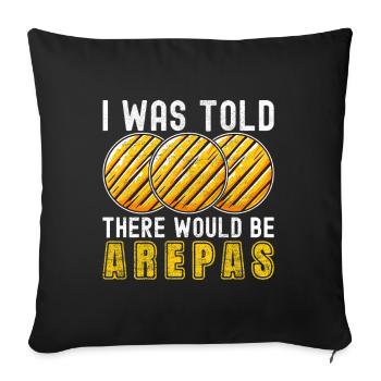 Venezuelan Arepas - Sofa pillowcase 17,3'' x 17,3'' (45 x 45 cm) - black - Front