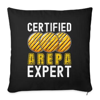 Venezuelan Arepas - Sofa pillowcase 17,3'' x 17,3'' (45 x 45 cm) - black - Front