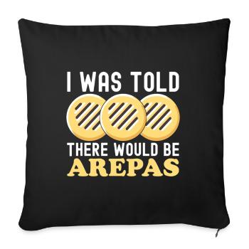Venezuelan Arepas - Sofa pillowcase 17,3'' x 17,3'' (45 x 45 cm) - black - Front