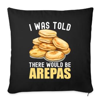 Venezuelan Arepas - Sofa pillowcase 17,3'' x 17,3'' (45 x 45 cm) - black - Front