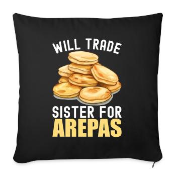Venezuelan Arepas - Sofa pillowcase 17,3'' x 17,3'' (45 x 45 cm) - black - Front
