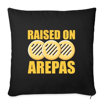 Venezuelan Arepas - Sofa pillowcase 17,3'' x 17,3'' (45 x 45 cm) - black - Front