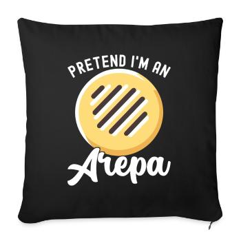 Arepas vénézuélienne - Housse de coussin décorative 45 x 45 cm - noir - Devant