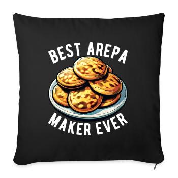 Venezolanische Arepas - Sofakissenbezug 45 x 45 cm - Schwarz - Vorne