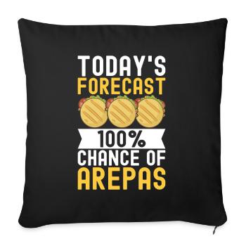 Venezuelan Arepas - Sofa pillowcase 17,3'' x 17,3'' (45 x 45 cm) - black - Front