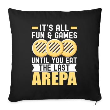 Venezuelan Arepas - Sofa pillowcase 17,3'' x 17,3'' (45 x 45 cm) - black - Front