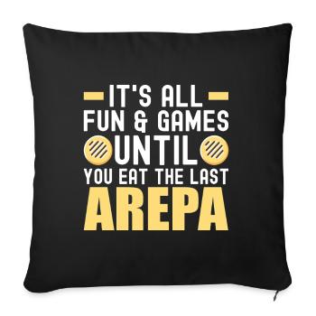 Venezuelan Arepas - Sofa pillowcase 17,3'' x 17,3'' (45 x 45 cm) - black - Front