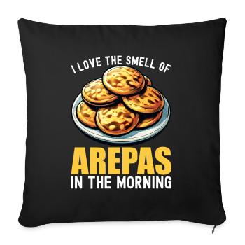 Venezuelan Arepas - Sofa pillowcase 17,3'' x 17,3'' (45 x 45 cm) - black - Front