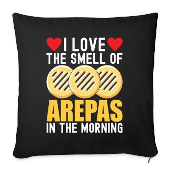 Venezolanische Arepas - Sofakissenbezug 45 x 45 cm - Schwarz - Vorne
