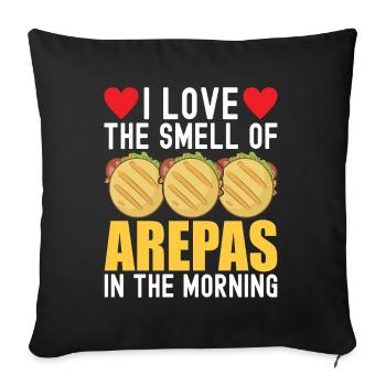 Arepas vénézuélienne - Housse de coussin décorative 45 x 45 cm - noir - Devant
