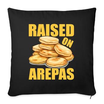 Venezuelan Arepas - Sofa pillowcase 17,3'' x 17,3'' (45 x 45 cm) - black - Front