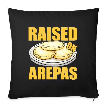 Venezolanische Arepas - Sofakissenbezug 45 x 45 cm - Schwarz - Vorne