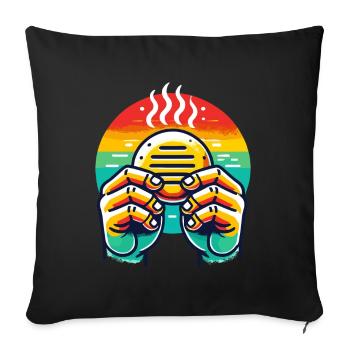 Venezolanische Arepas - Sofakissenbezug 45 x 45 cm - Schwarz - Vorne