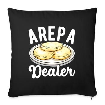 Arepas vénézuélienne - Housse de coussin décorative 45 x 45 cm - noir - Devant