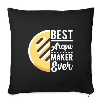 Venezuelan Arepas - Sofa pillowcase 17,3'' x 17,3'' (45 x 45 cm) - black - Front