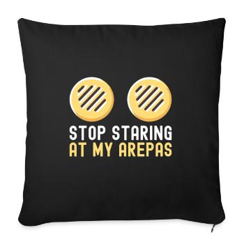 Venezuelan Arepas - Sofa pillowcase 17,3'' x 17,3'' (45 x 45 cm) - black - Front
