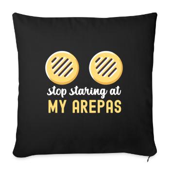 Venezuelan Arepas - Sofa pillowcase 17,3'' x 17,3'' (45 x 45 cm) - black - Front
