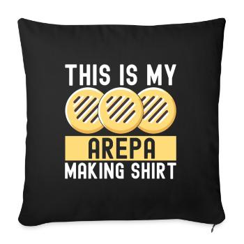 Venezuelan Arepas - Sofa pillowcase 17,3'' x 17,3'' (45 x 45 cm) - black - Front