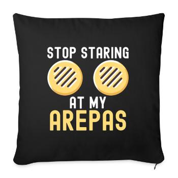 Venezuelan Arepas - Sofa pillowcase 17,3'' x 17,3'' (45 x 45 cm) - black - Front