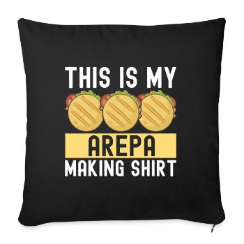 Venezuelan Arepas - Sofa pillowcase 17,3'' x 17,3'' (45 x 45 cm) - black - Front