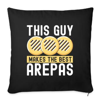 Venezuelan Arepas - Sofa pillowcase 17,3'' x 17,3'' (45 x 45 cm) - black - Front