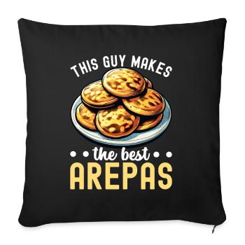 Venezuelan Arepas - Sofa pillowcase 17,3'' x 17,3'' (45 x 45 cm) - black - Front