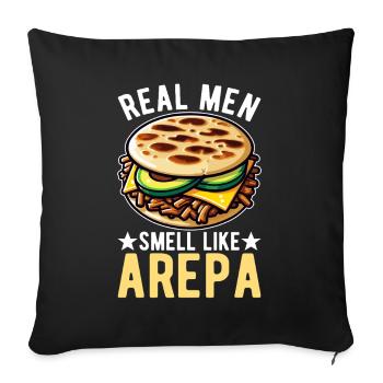 Arepas vénézuélienne - Housse de coussin décorative 45 x 45 cm - noir - Devant