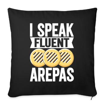Venezuelan Arepas - Sofa pillowcase 17,3'' x 17,3'' (45 x 45 cm) - black - Front