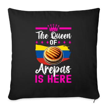 Venezuelan Arepas - Sofa pillowcase 17,3'' x 17,3'' (45 x 45 cm) - black - Front