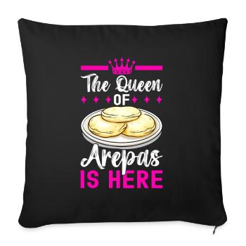 Venezuelan Arepas - Sofa pillowcase 17,3'' x 17,3'' (45 x 45 cm) - black - Front