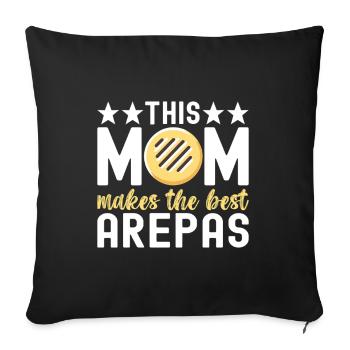 Venezuelan Arepas - Sofa pillowcase 17,3'' x 17,3'' (45 x 45 cm) - black - Front